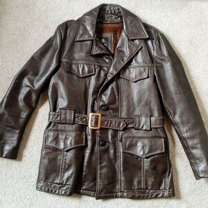 Vintage Leather Jacket with Faux Fur Liner